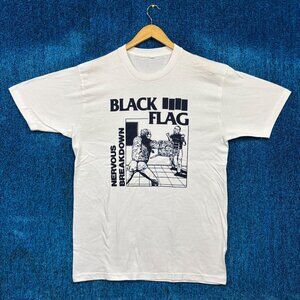 Black Flag Six Packs Punk Rock Band T-Shirt Size Large